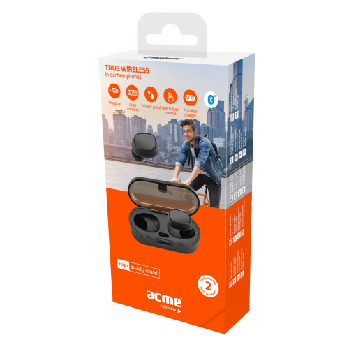 Bezprzewodowe słuchawki douszne Acme BH411 Czarny EG 043303 (8)