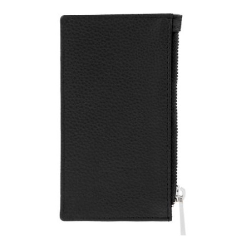 Portfel na karty z zamkiem Classic Grained Black Czarny HLK518A (2)