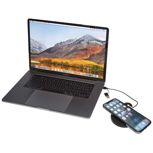 Freal bezprzewodowa ładowarka indukcyjna 15 W z tworzyw sztucznych pochodzących z recyklilngu Czarny 12443490 (7)