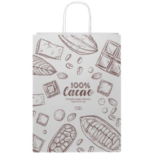 Torba z papieru Kraft ze skręconymi uchwytami – 31 x 12 x 41 cm