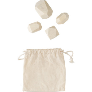 Drewniana gra zręcznościowa, 4 el. Brązowy