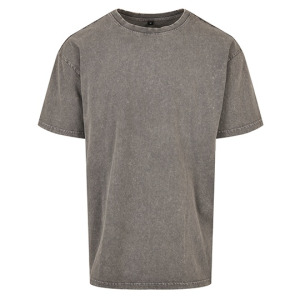 T-shirt Oversize Bawełniany Acid Wash