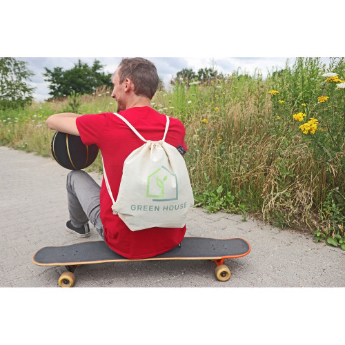 Worek ze sznurkiem z bawełny organicznej B'RIGHT | Meredith Beżowy V0944-20 (3)