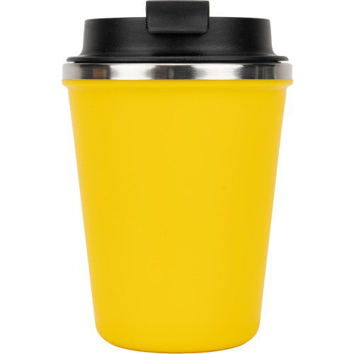 Kubek termiczny 350 ml z powłoką z recyklingu METODY żółty 8496208 (3)