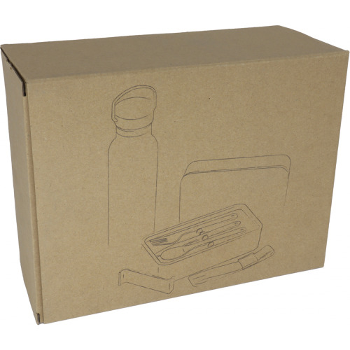 Zestaw lunch box ze sztućcami i butelka termiczna 500 ml STEPHAN Czarny 6246403 (9)