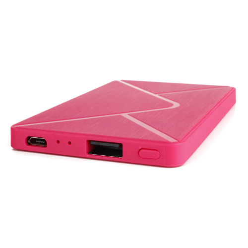 Mini Power Bank w kształcie koperty Różowy EG 027411 2500 (1)