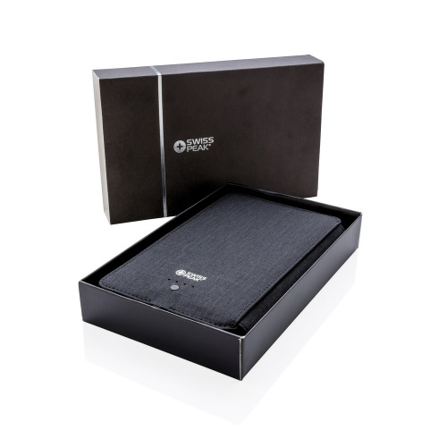 Portfel, bezprzewodowy power bank 4000 mAh Swiss Peak, ochrona RFID Czarny P820.591 (6)