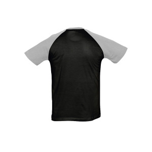 T-shirt Klasyczny Raglanowy Bawełniany - Black & Red