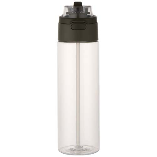 Bidon na wodę Theron o pojemności 700 ml, wykonany z tworzywa sztucznego pochodzącego z recyklingu (RCS), z pokrywką o podwój Leśny zielony 10095064 (2)