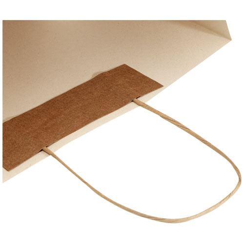 Torba papierowa z odpadów rolniczych ze skręcanymi uchwytami – 31 x 12 x 41 cm Złamana biel 1ZM00501 (6)