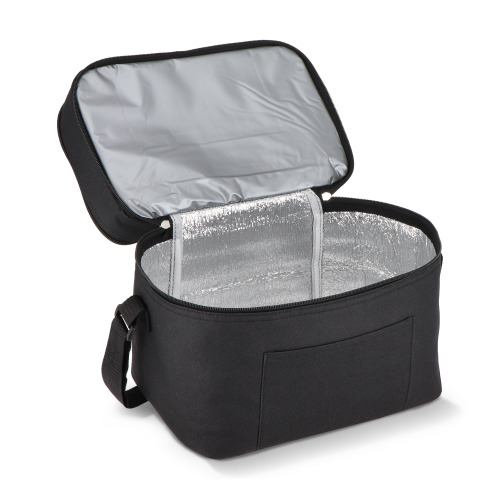 R-PET 600D Dwukomorowa torba chłodząca 30 x 20 x 24 cm 12L Czarny LT95393-N0002 (6)