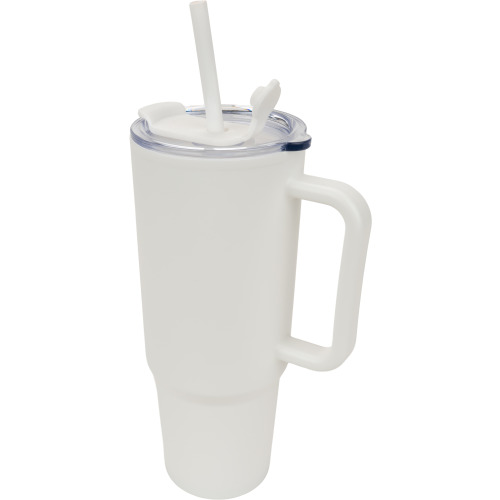 Kubek ze słomką XXL 1200 ml TEODORA Biały 8468606 (2)