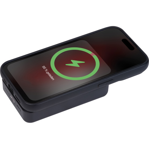 Power bank magnetyczny z ABS z recyklingu 10000 mAh DONNA Czarny 3543503 (10)