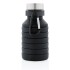 Składana butelka sportowa 550 ml z karabińczykiem czarny P432.621 (2) thumbnail