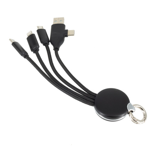 Kabel z podświetlanym logo 4w1, RXD-368 Czarny EG059903 (2)