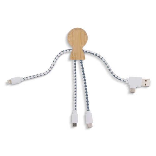 Xoopar Mr. Bio Bamboo Charging Cable Naturalny LT41016-N0094 (1)