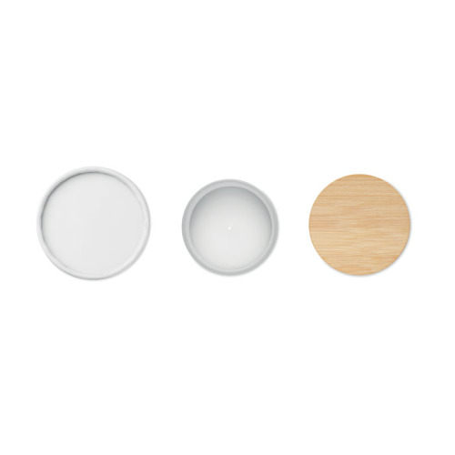 Świeca woskowa roślinna 280 gr Biały MO6621-06 (4)