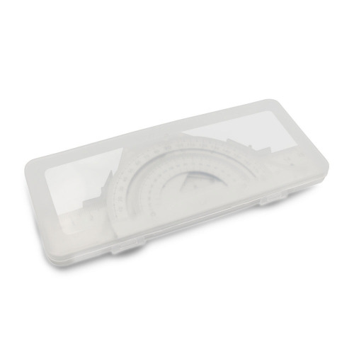 Zestaw szkolny, linijki, 2 ekierki i kątomierz | Kaulana Szary VA054-19 (2)