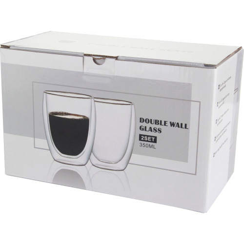 Szklanki do cappuccino 350 ml 2 szt. Przeźroczysty 8382366 (5)