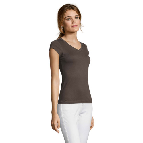 MOON Damski T-SHIRT 150g Ciemny Szary S11388-DG-S (2)