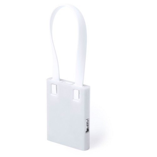 Hub USB 2.0, kabel do ładowania i synchronizacji biały V3865-02 
