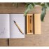 Bambusowy zestaw piśmienny, długopis i ołówek brązowy P611.109 (4) thumbnail