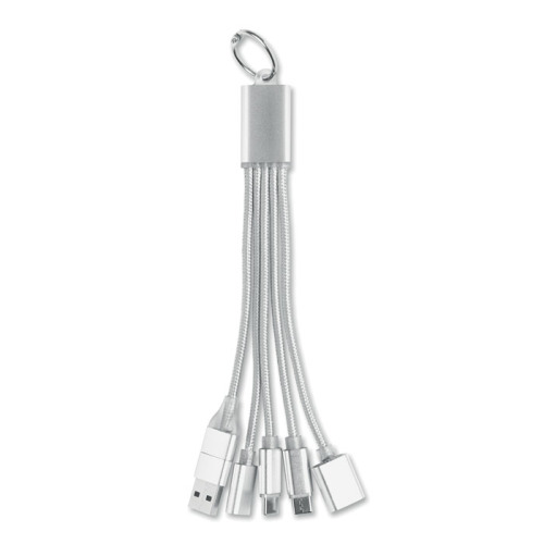 Brelok 3w1 kabel ładujący Srebrny MO3150-14 (1)