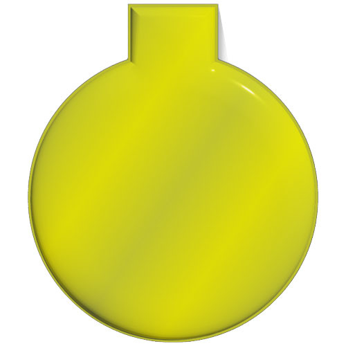 RFX™ reflective duży okrągły odblaskowy magnes z TPU Neonowy żółty 1PR07013 