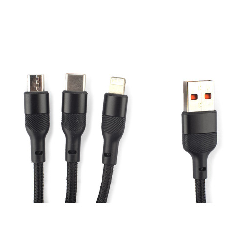 Kabel USB 3 w 1 FAST Czarny 09156-02 (2)