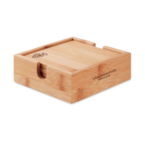 Zestaw 4 podstawek z bambusa Drewna MO9683-40 (2)