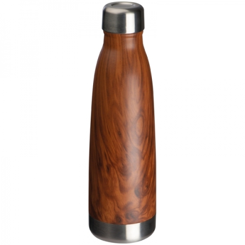 Butelka z motywem drewna TAMPA brązowy 158201 