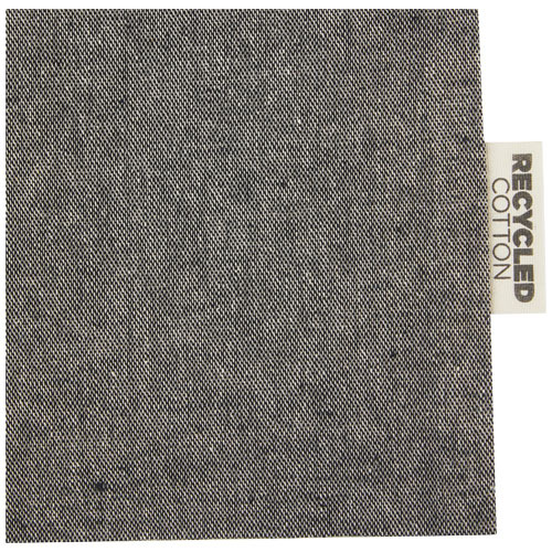 Pheebs torba na prezent z bawełny z recyklingu o gramaturze 150 g/m² i z certyfikatem GRS, średnia o pojemności 1,5 l Czarny melanż 12067190 (4)