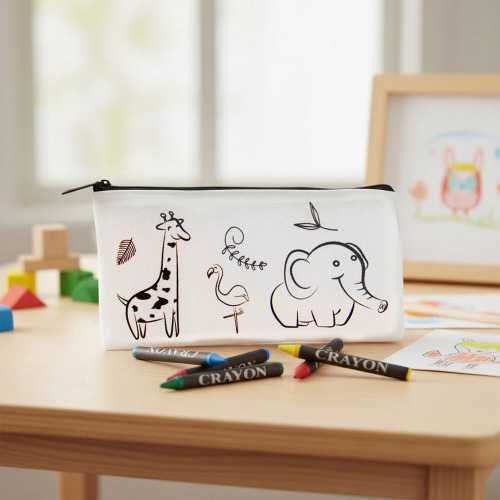 Piórnik do kolorowania, kredki | Pika Biały VA911-02 (2)