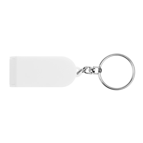 Brelok, czyścik do ekranu, stojak na telefon Biały V8433-02 (2)