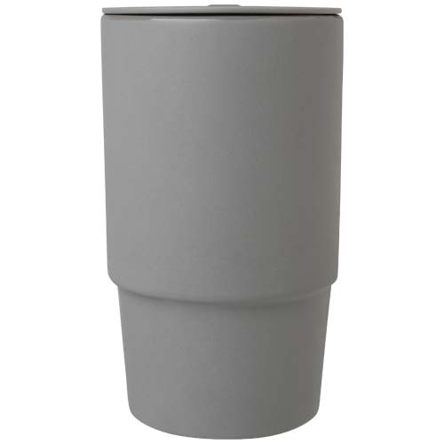 Carter kubek ceramiczny o pojemności 450 ml z plastikową pokrywką Szary 10089682 (2)