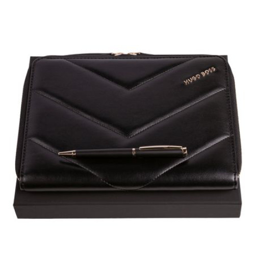 Zestaw upominkowy HUGO BOSS długopis i teczka A5 - HSC3114X + HTM311X Czarny HPBM311A 