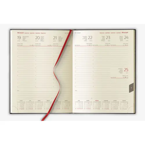 Kalendarz książkowy A4 tygodniowy Classic Natural Narni Czarny OGKK918TN-A4CZ (1)