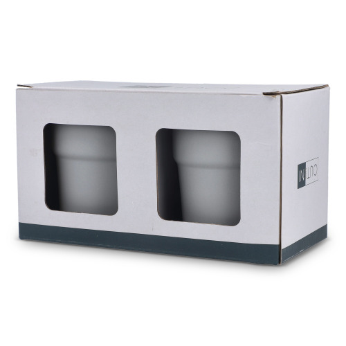 Zestaw kubków ceramicznych InSideOut Fika 280m Szary LT57010-N0061 (1)