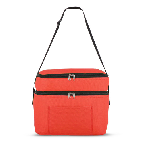 R-PET 600D Dwukomorowa torba chłodząca 30 x 20 x 24 cm 12L Czerwony LT95393-N0021 (6)