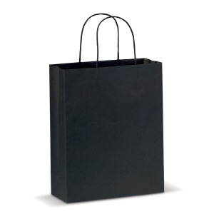 Średnia torba papierowa Eco 120g/m² Czarny