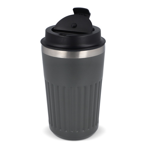 Termos na kawę ze stali nierdzewnej pochodzącej z recyklingu, 400 ml Szary LT98698-N0061 (5)