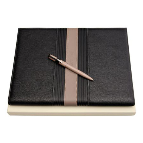 Zestaw upominkowy Cerruti 1881 teczka i długopis - NDF406X + NSC3284X Czarny NPBF328X 