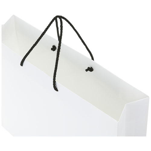 Ręcznie robiona torba z papieru integra z plastikowymi uchwytami – 45 x 10 x 35 cm Biały 1ZB01290 (4)