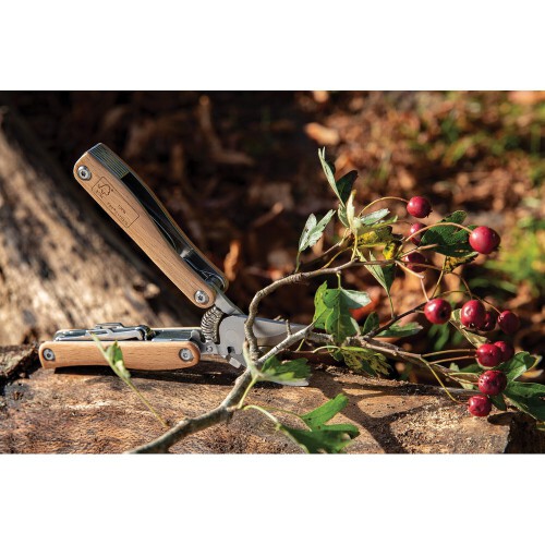 Drewniane, ogrodowe narzędzie wielofunkcyjne brązowy P221.309 (8)
