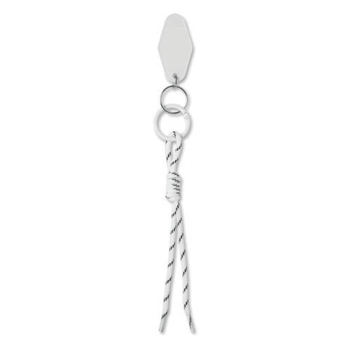 Brelok pleciony z tagiem Bialy MO3167-06 (1)