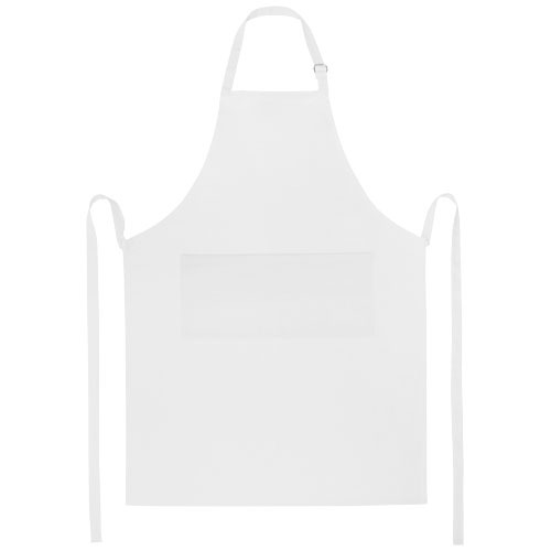 Andrea fartuch o gramaturze 240 g/m² z regulowanym paskiem na szyję Biały 11333401 (3)