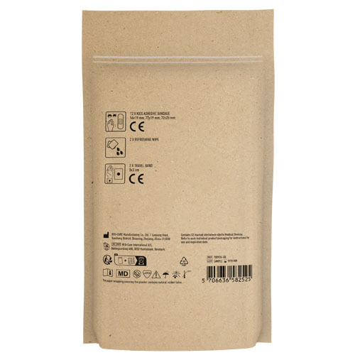 MyKit zestaw podróżny dla dzieci z papierową torebką Kraftowy brąz 1Z261706 (2)