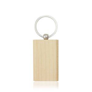 Brelok drewniany, prostokątny / Kylie Light Brown