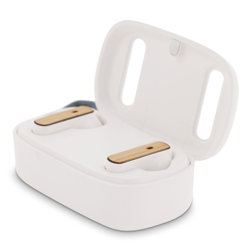 TWS Earbuds bamboo Biały LT95017-N0001 (1)