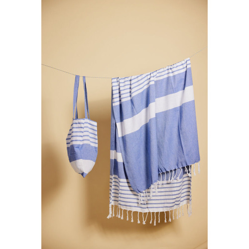 Ręcznik eko ELLA HAMAM 90x170CM, niebieski Niebieski 5018466- (9)